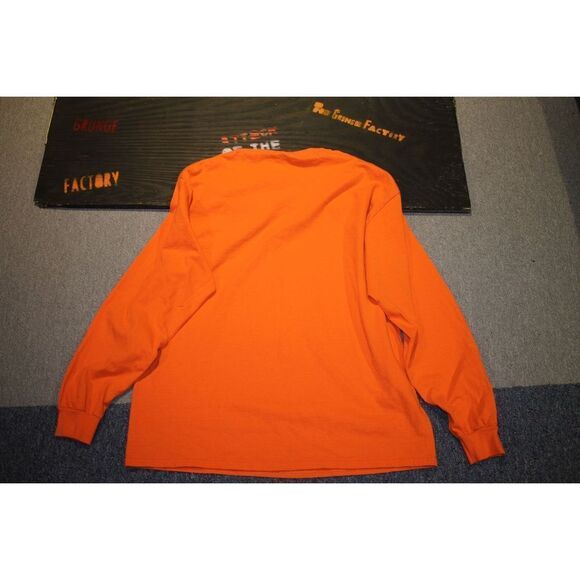 Gildan Ultra Cotton Orange Miami U Long Sleeve Shirt - Size XL - Picture 4 of 4